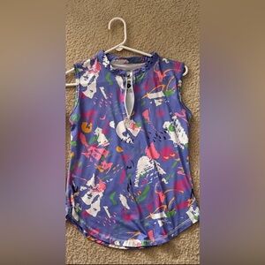 Sleeveless Golf/Tennis Tank Top Blouse